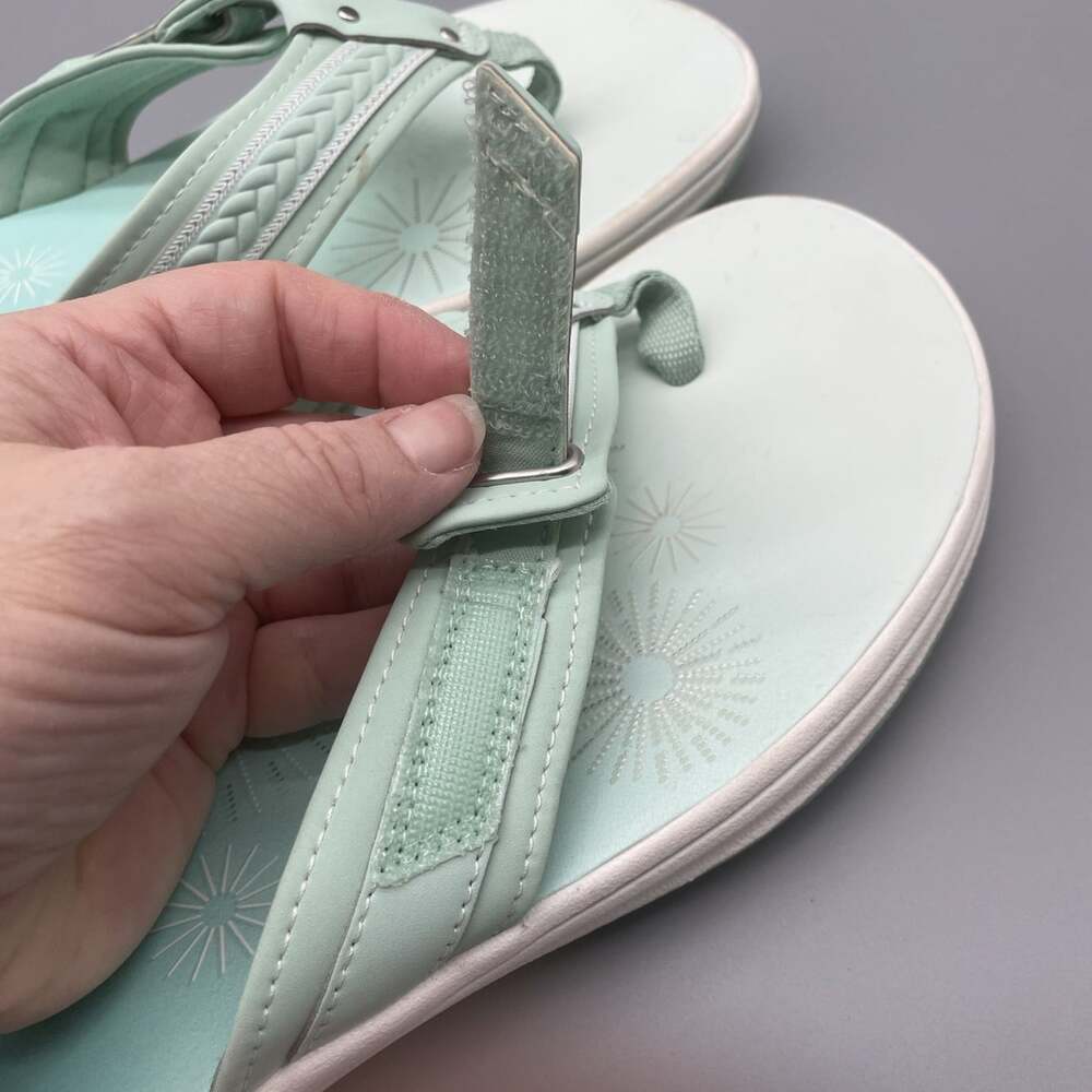 Clarks Women's Cloudsteppers Mint Breeze Sun Sz 12 Cushion soft Adjustable Strap - Picture 6 of 10